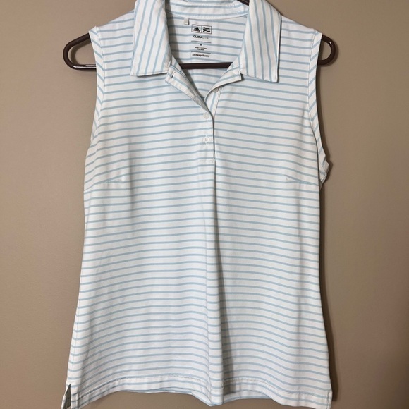 Adidas CLIMALITE Sleeveless 1/4 Button Collared Athletic Golf Shirt Medium - Picture 3 of 8